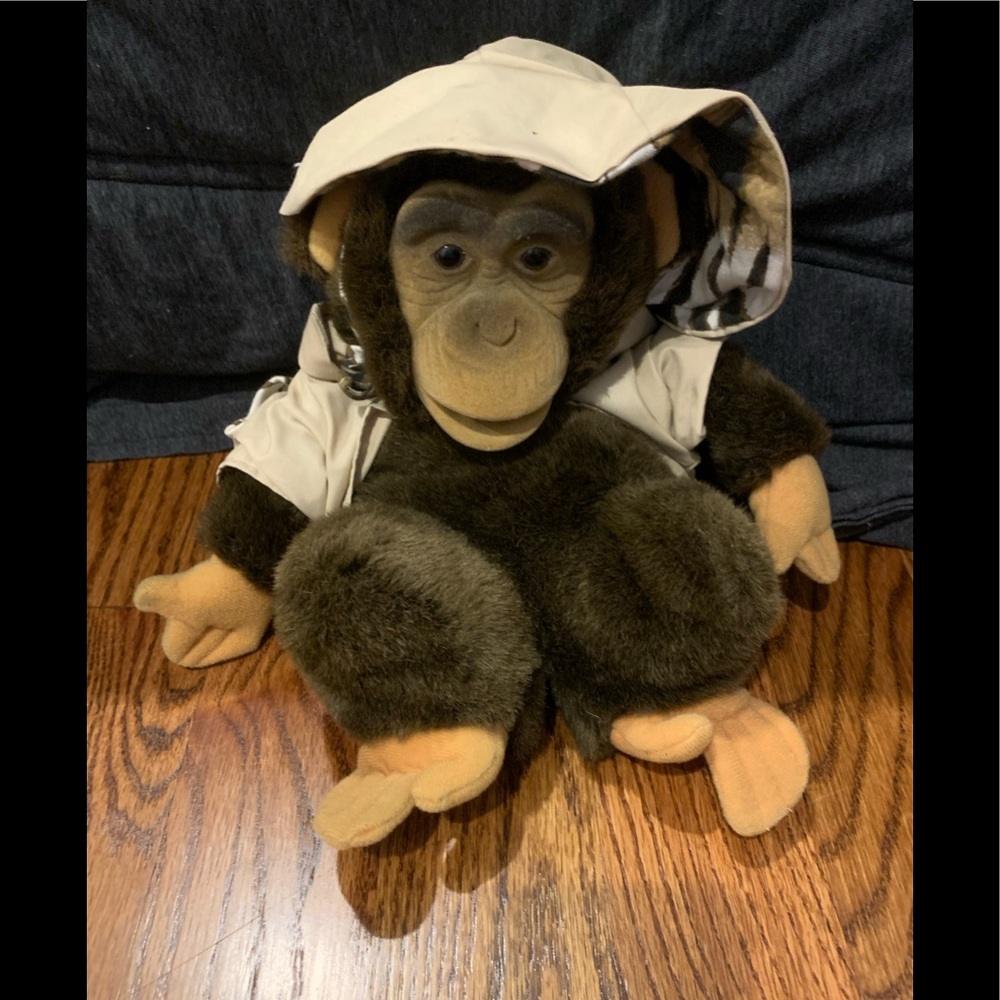 VTG.CHILD’S PLAYMATE CHIMP PUPPET WORKING SQUEAKER